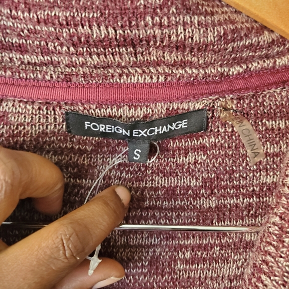 NEW Foreign Exchange Burgundy Longline Cardigan - Picture 5 of 7